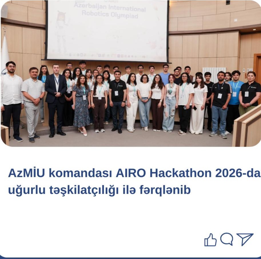 AzMİU komandası AIRO Hackathon 2026-da kibertəhlükəsizlik kateqoriyasını təşkil edib - FOTOLAR