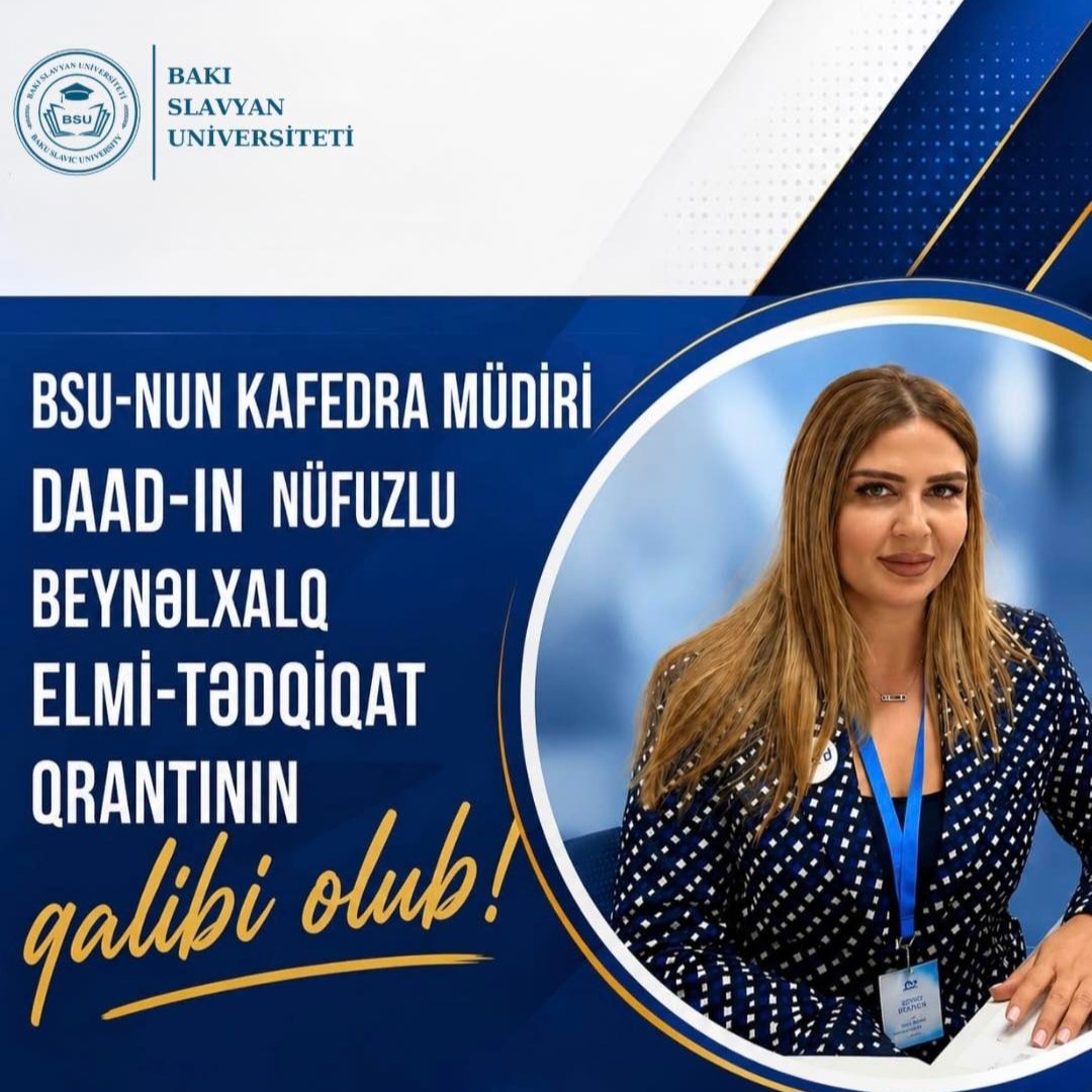 BSU-nun kafedra müdiri DAAD-ın beynəlxalq elmi qrantını qazanıb
