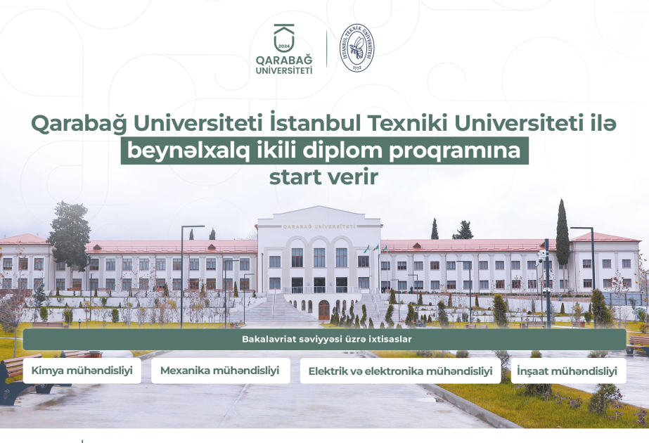 Qarabağ Universiteti İstanbul Texniki Universiteti ilə beynəlxalq ikili diplom proqramına başlayır