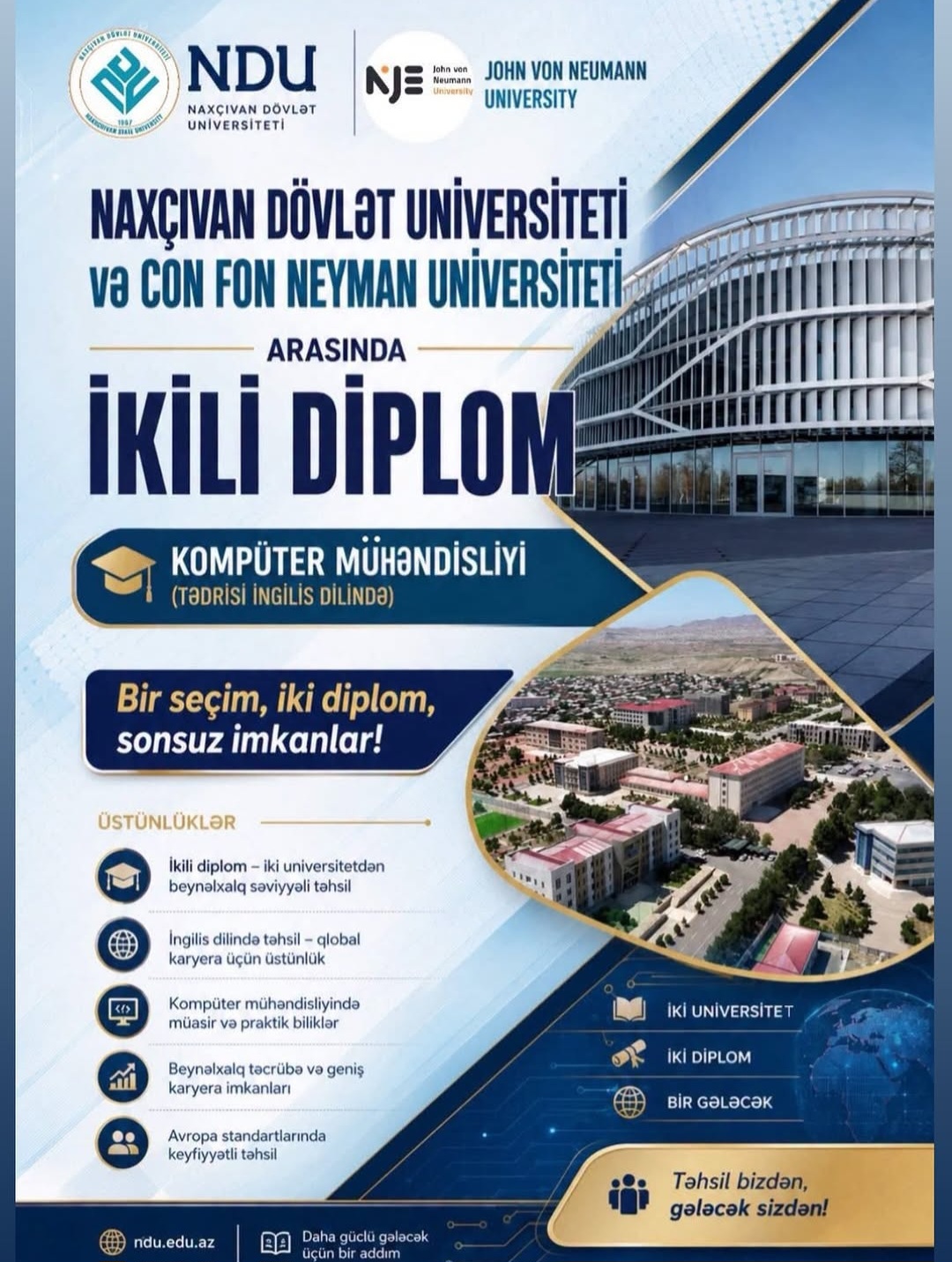 NDU və Con Fon Neyman Universitetindən ikili diplom imkanı