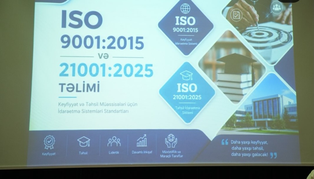 NDU-da beynəlxalq ISO standartları üzrə təlimlərə start verilib - FOTOLAR