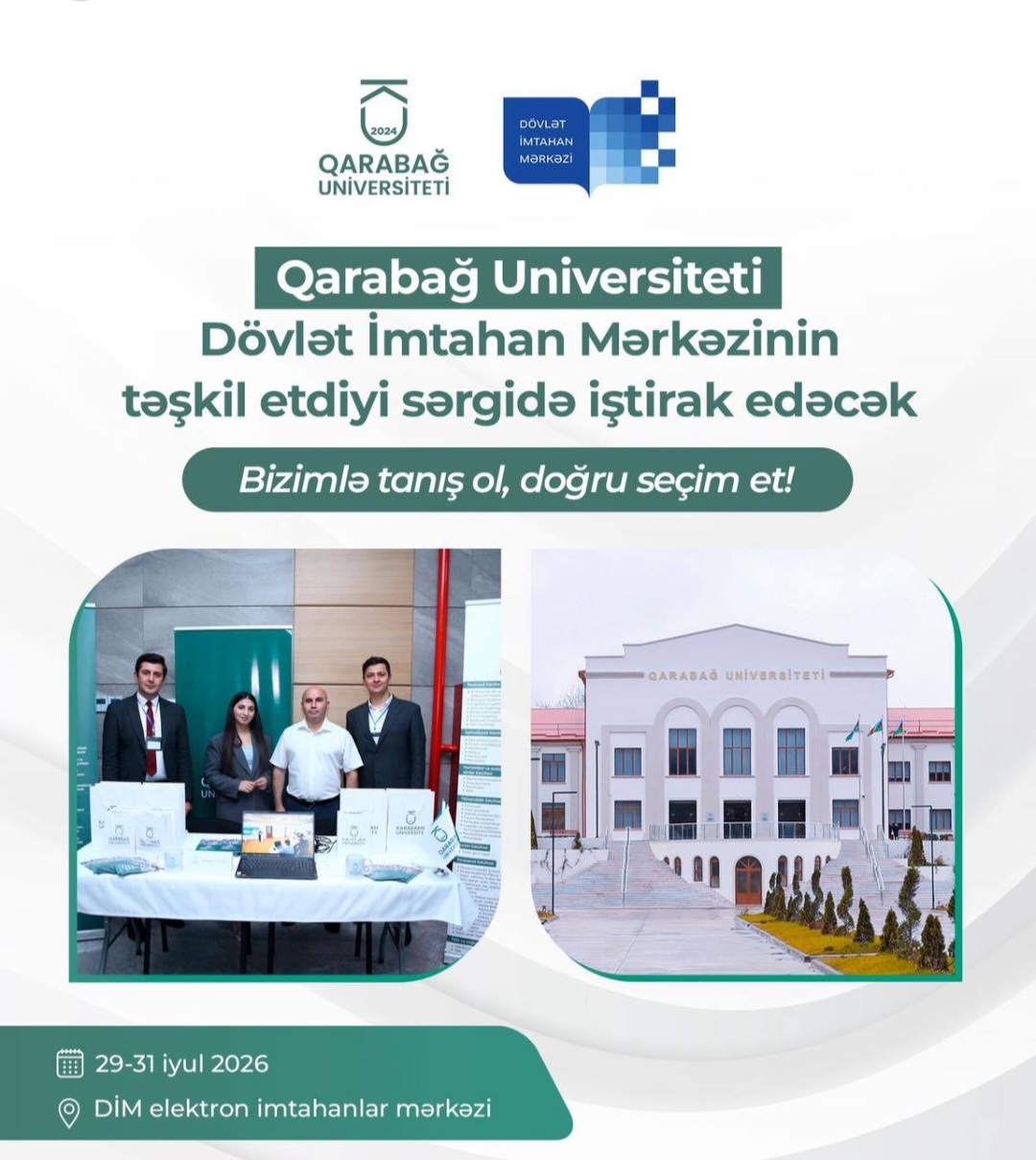Qarabağ Universiteti DİM-in sərgisində iştirak edəcək
