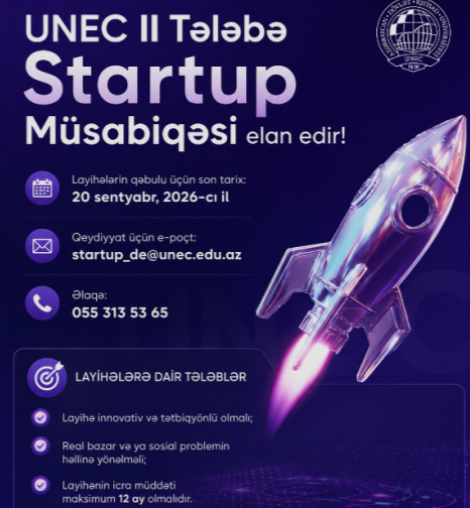 UNEC II Tələbə Startap müsabiqəsi elan edir!