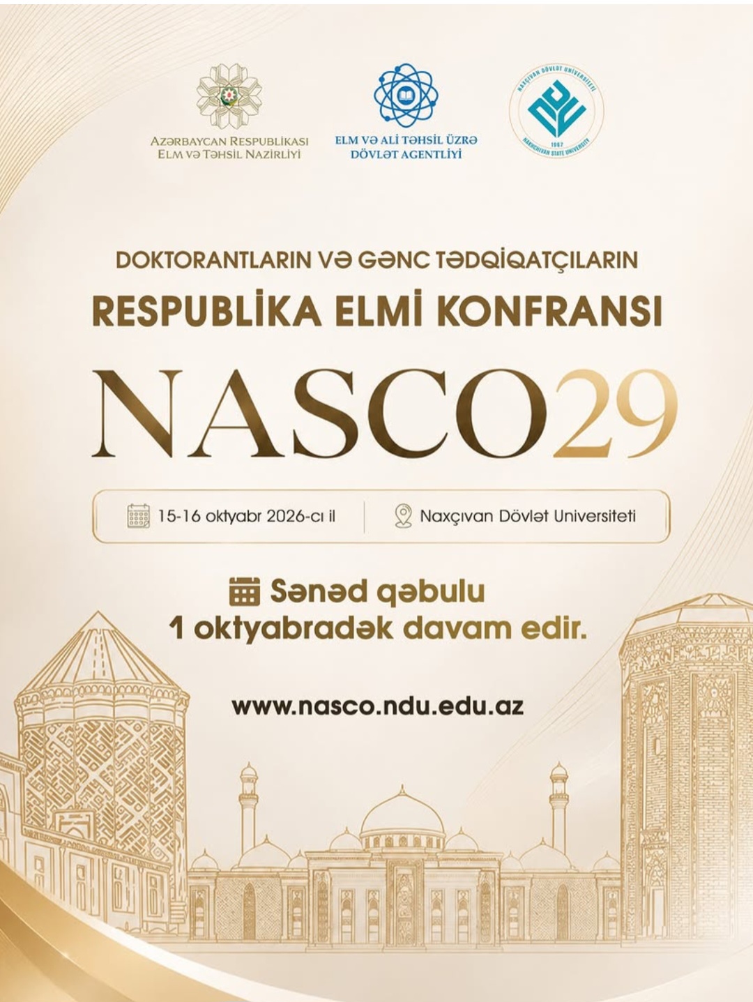 Naxçıvan Dövlət Universitetində "NASCO 29" elmi konfransı keçiriləcək
