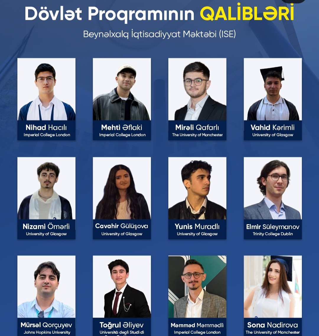 UNEC-in 20 məzunu Dövlət Proqramının qalibi olub - FOTO