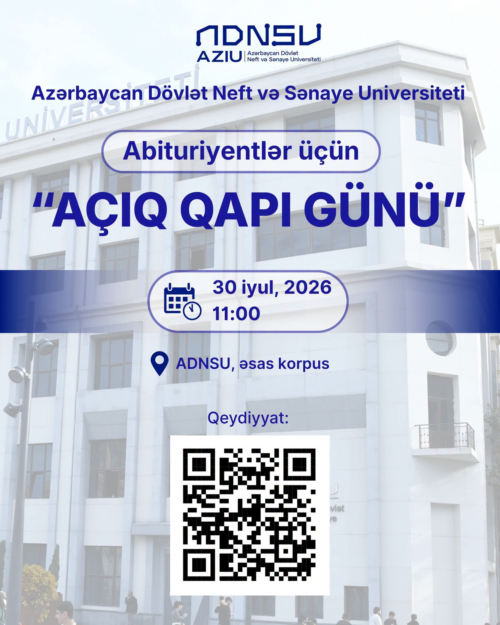 Azərbaycan Dövlət Neft və Sənaye Universitetində "açıq qapı" keçirilir 