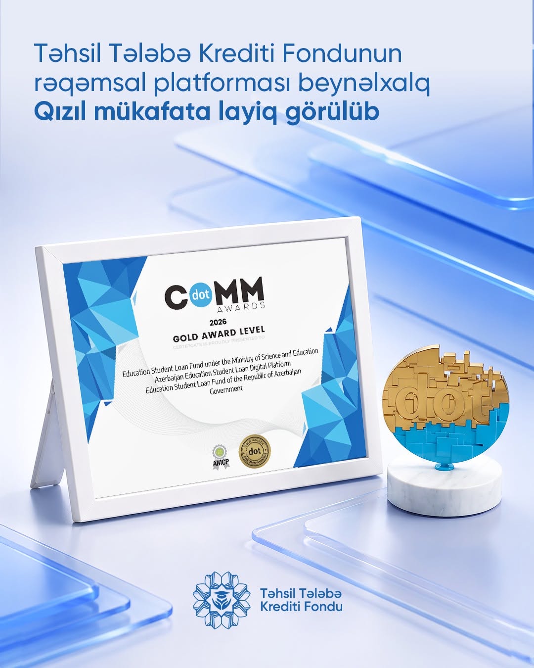 "Elektron Təhsil Tələbə Krediti" platforması Qızıl mükafata layiq görülüb