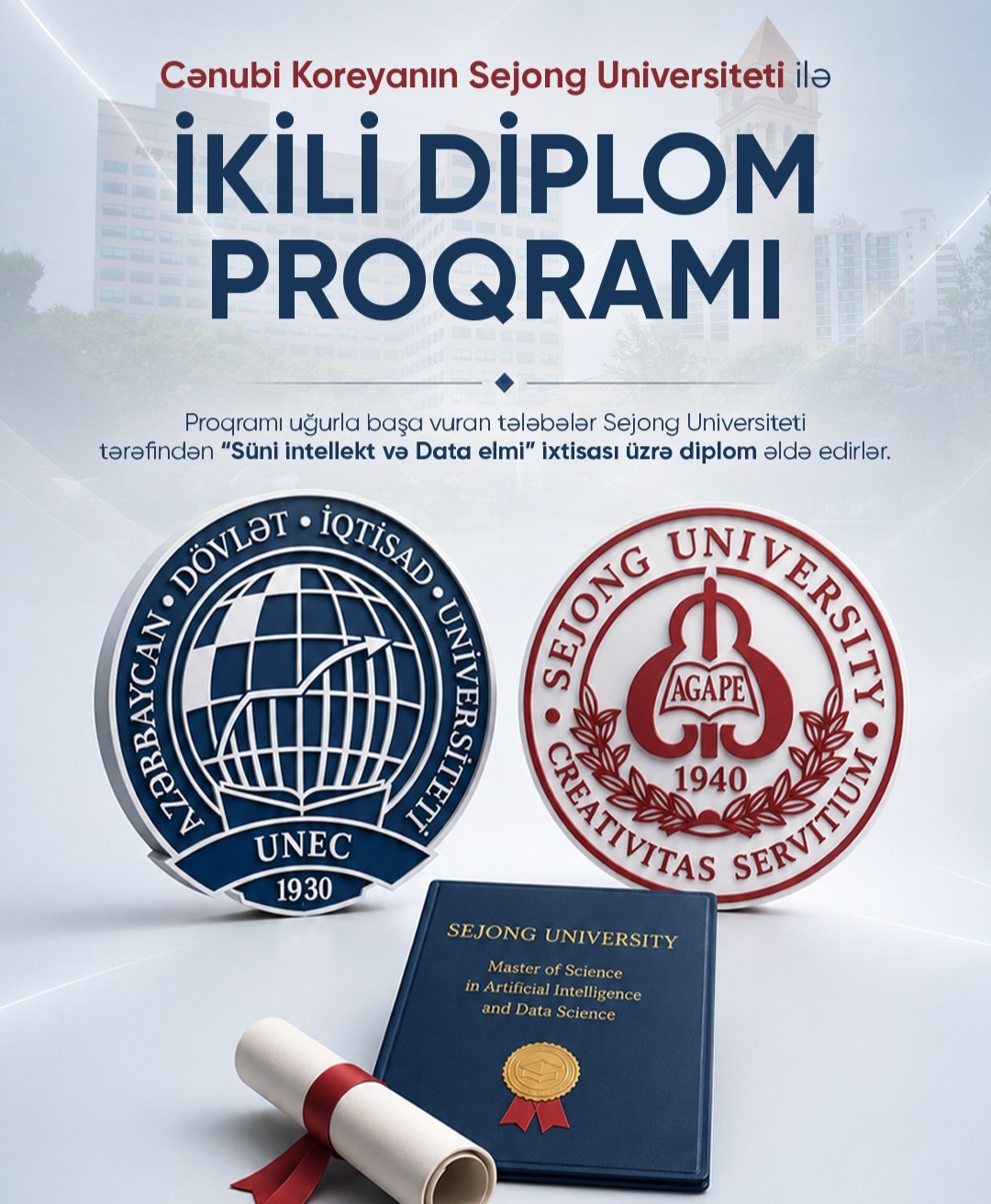 UNEC magistrantları üçün Sejong Universiteti ilə ikili diplom imkanı