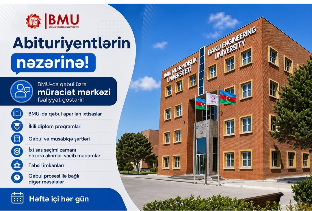 Abituriyentlərin nəzərinə: BMU-da qəbul üzrə müraciət mərkəzi fəaliyyət göstərir