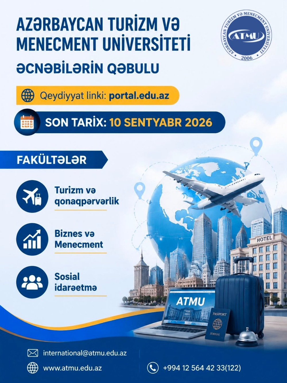 2026-cı il üzrə əcnəbi tələbələrin qəbulu davam edir
