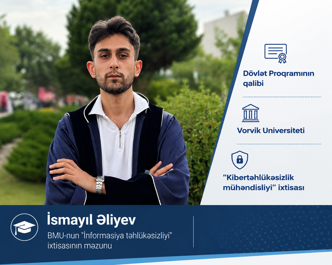 BMU məzunu Dövlət Proqramının qalibi olub, Vorvik Universitetində təhsil alacaq