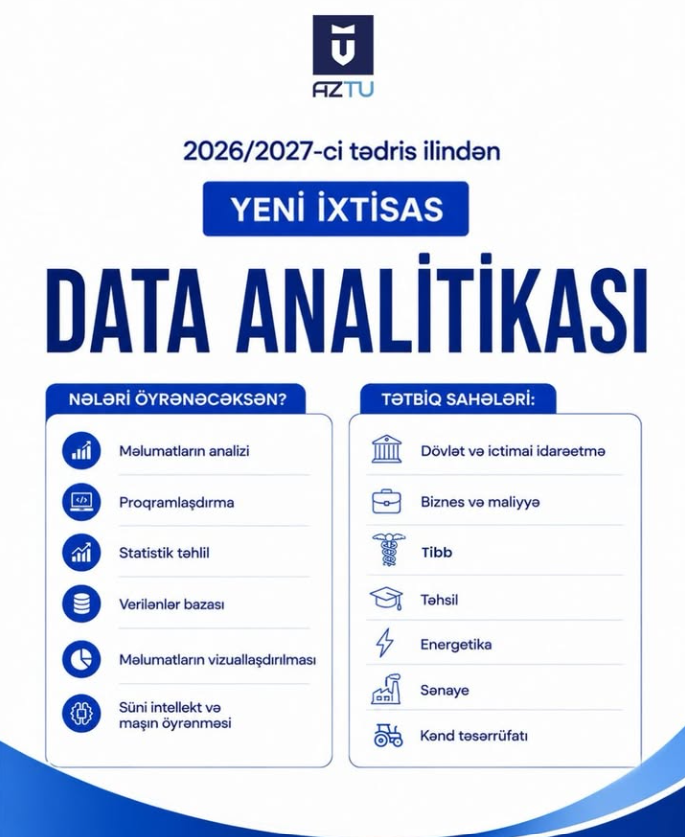 Yeni tədris ilindən AzTU-da yeni ixtisas