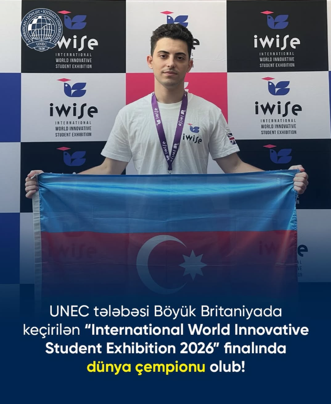 UNEC TƏLƏBƏSİ ROBOTOTEXNİKA ÜZRƏ DÜNYA ÇEMPİONU OLDU