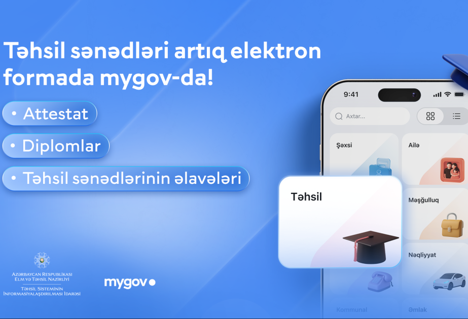 2026-cı il məzunlarının elektron təhsil sənədləri “mygov” platformasında əlçatandır