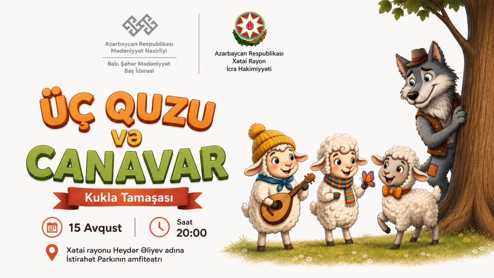 “3 Quzu və Canavar” kukla tamaşası