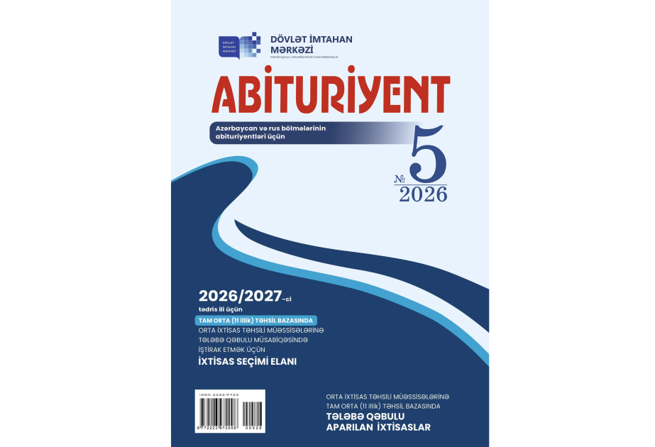     “Abituriyent” jurnalının 5-ci nömrəsi işıq üzü görüb