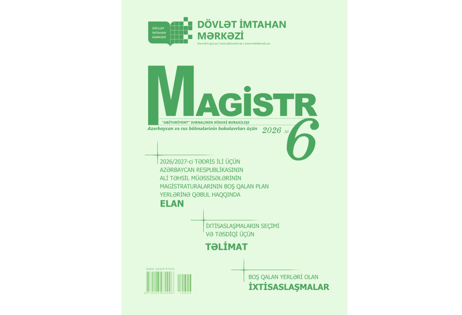     DİM “Magistr” jurnalının 6-cı nömrəsini nəşr edib