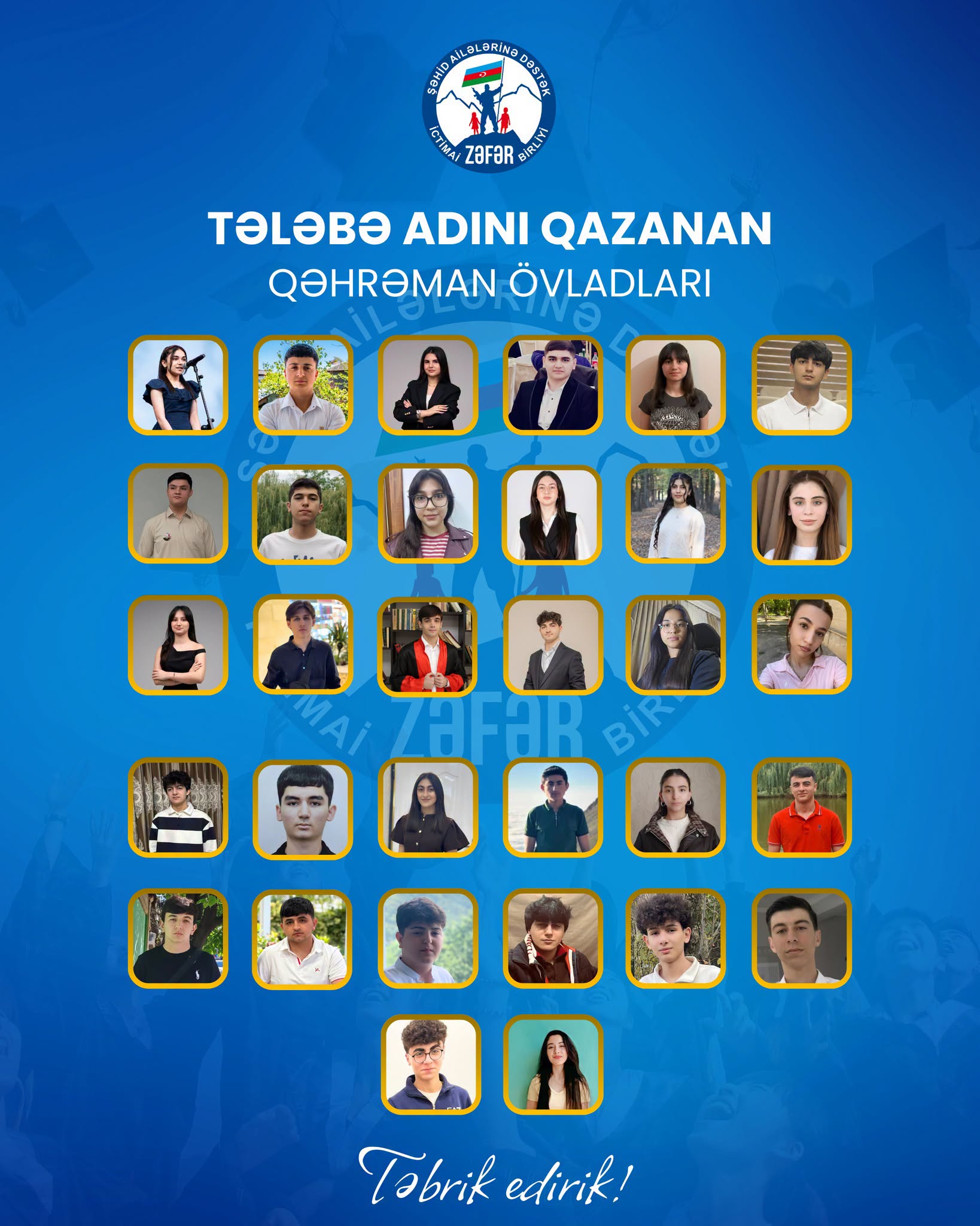 Tələbə adını qazanan ŞƏHİD övladları
