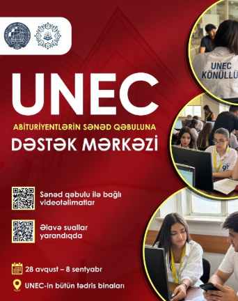 UNEC-də Abituriyentlərin Sənəd Qəbuluna Dəstək Mərkəzi fəaliyyətə başlayır