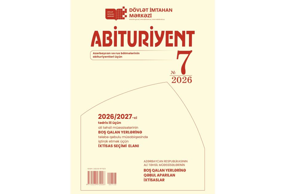 “Abituriyent” jurnalının 7-ci nömrəsi işıq üzü görüb