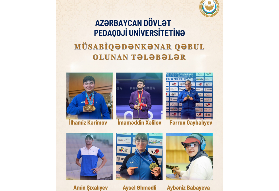 Altı idmançı Pedaqoji Universitetə müsabiqədənkənar qəbul olunub