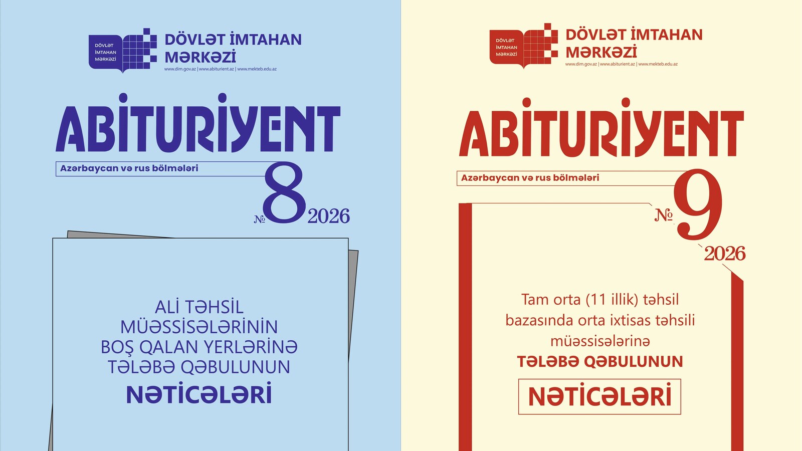 “Abituriyent” jurnalının 8-ci və 9-cu nömrələri işıq üzü gördü
