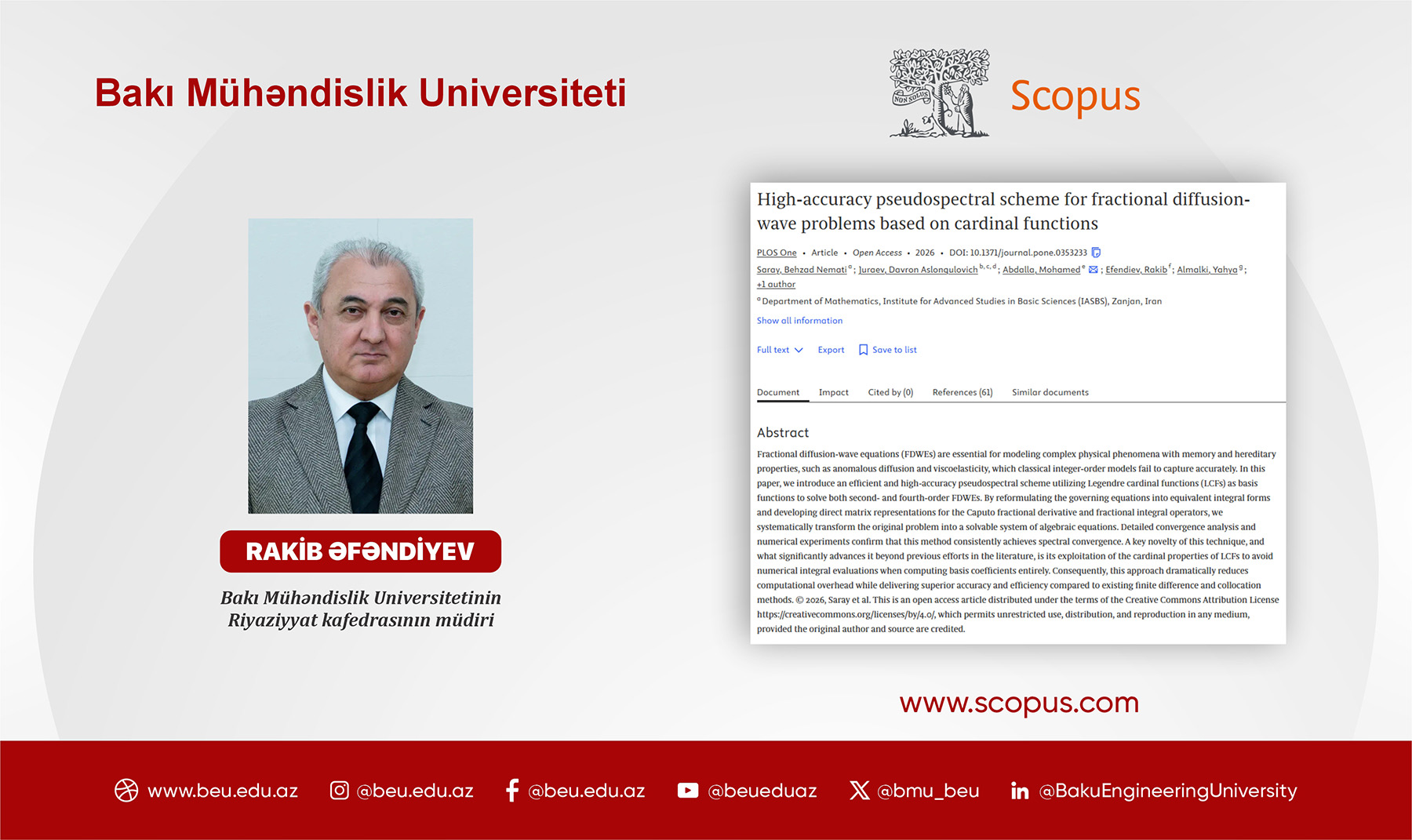 BMU aliminin araşdırması “PLOS ONE” jurnalında