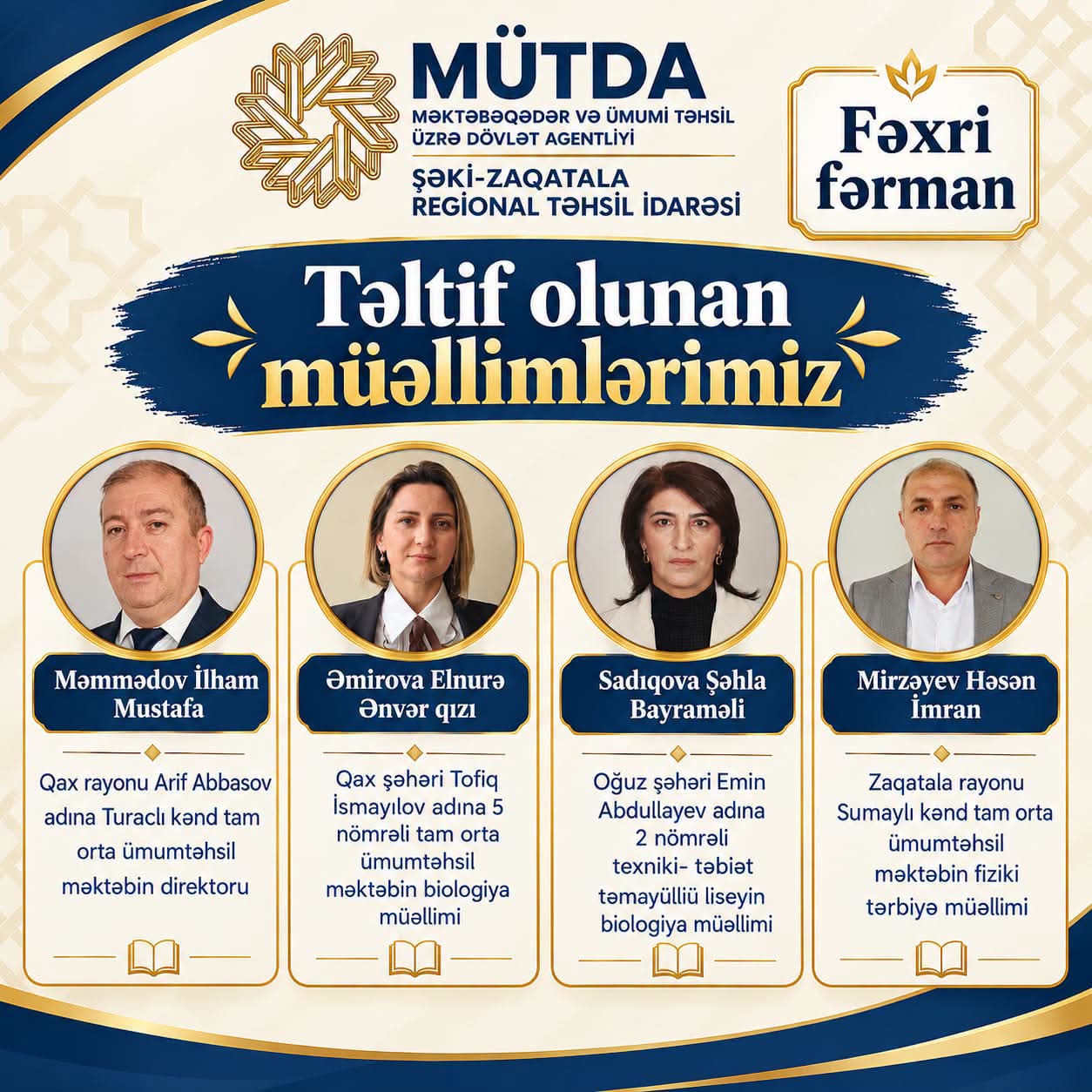 Şəki-Zaqatala regionu üzrə 16 təhsil işçisi təltif olunub