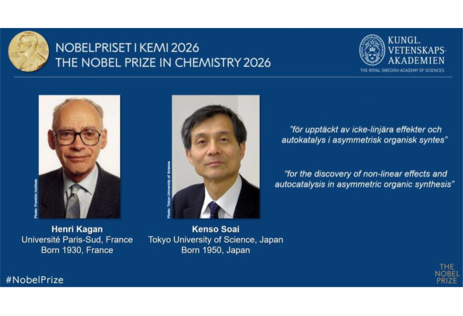 Kimya üzrə Nobel mükafatı laureatlarının adları açıqlanıb