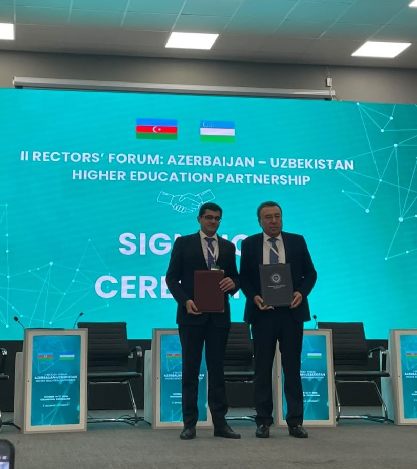ADNSU Özbəkistanla ikili diplom imzaladı