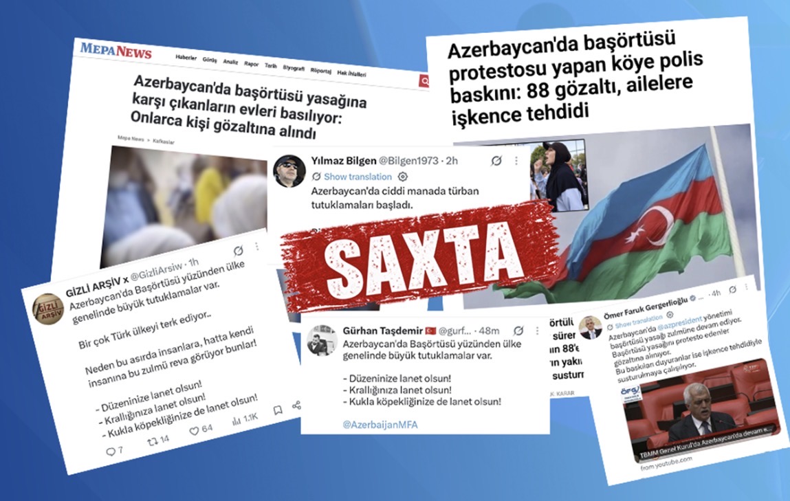 Türkiyənin bəzi media resurslarında yayılan əsassız iddialara CAVAB